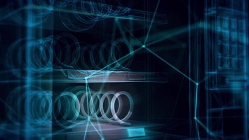 Vending Machine Hologram Close Up 4k