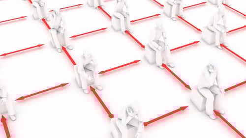 Minimalist Abstract Human Network Communication Animation