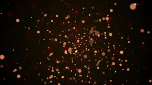 Golden Dust Particles Glittering Christmas Style Seamless Loop 4K