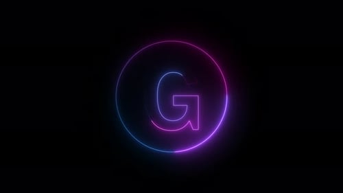 Animación de introducción al texto Neon G