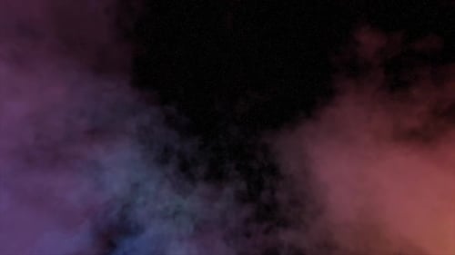 Science-Fiction-Weltraumflug-Nebel im Weltraum. Dreht sich in einem Kreis. Orangerotes Glühen