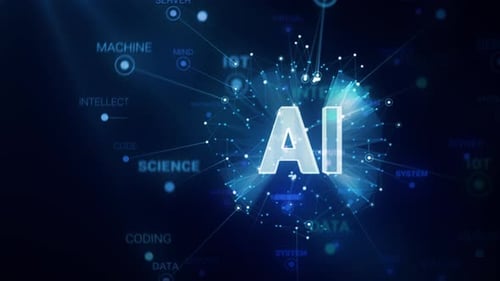 Creative Artificial Intelligence Concept Side Shot