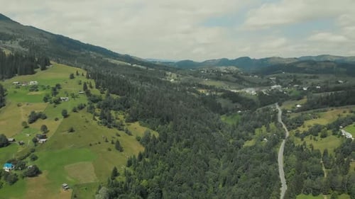 Beautiful Mountain Countryside Landscape