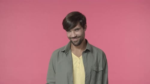 Young Adult Man Smiling and Posing