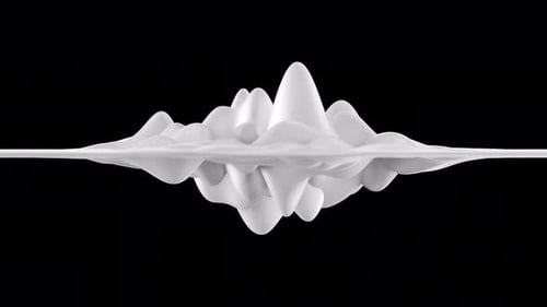 Abstract White Fluid Waveform Animation Loop