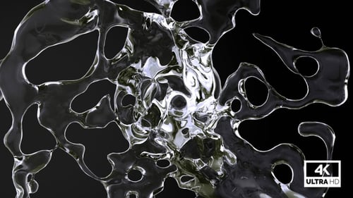 Dynamic Clear Fluid Splash Reveal with Alpha Channel