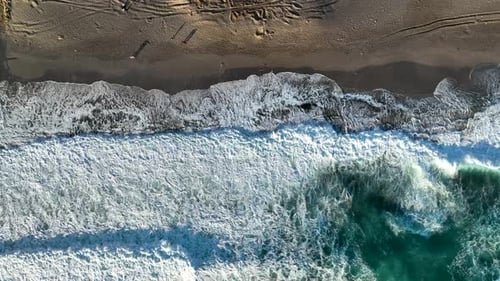 Background Textured Sea Storm aerial view 4 K