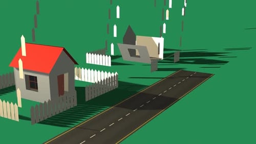 Un proceso de construcción de casas pequeñas. Construcción de los edificios residenciales.