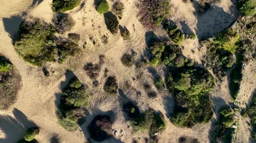 Texture of dust aerial view 4 K Turkey Side