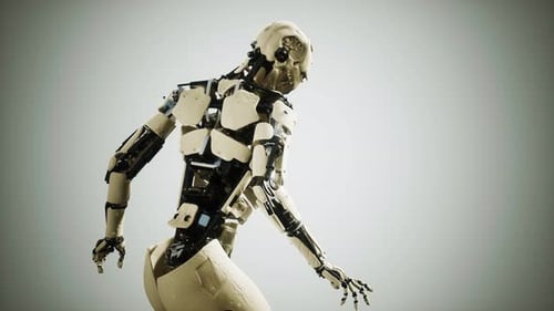 Advanced Humanoid Robot Model Rotating