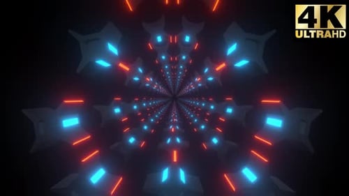 Colorful Neon Shape Tunnel Pack 4k