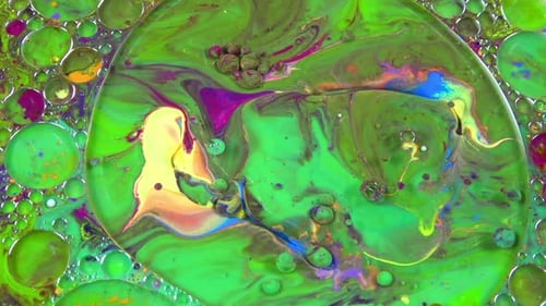 Abstract Colorful Invert Paint Bubbles Galactic Exploding Texture