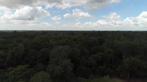 Angkor city in Siem Reap in Cambodia seen from the sky