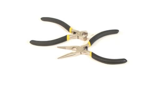 Two Pliers with Black and Yellow Handles