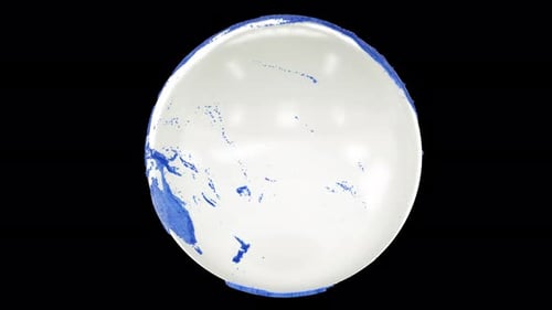 Textured Blue and White Rotating Earth Globe Loop
