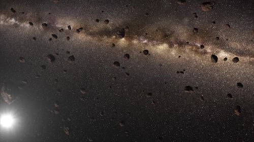 Asteroiden unter Sonne 4k