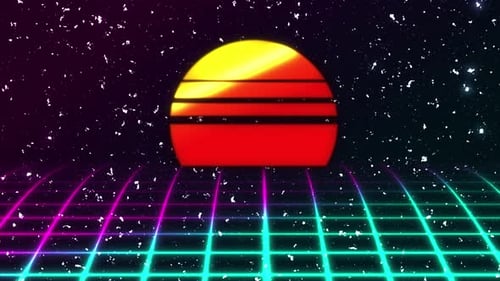 Futuristische Scifi Night City Nahtlose Retro-Schlei