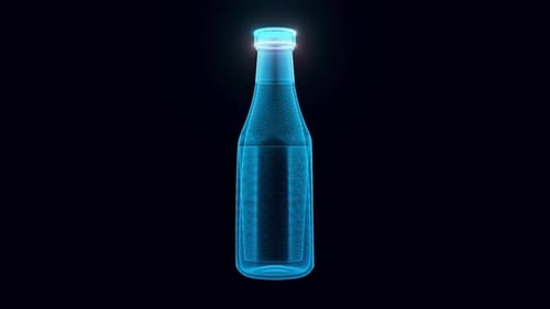 Empty Ketchup Bottle Hologram Hd