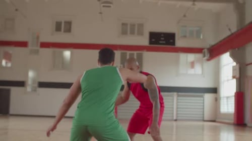 Basketball Player Shoots for Two-point Field Goal