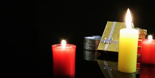 Kerzen und Geschenkbox 12