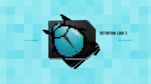 Dynamic Pixelation Glitch Logo Reveal