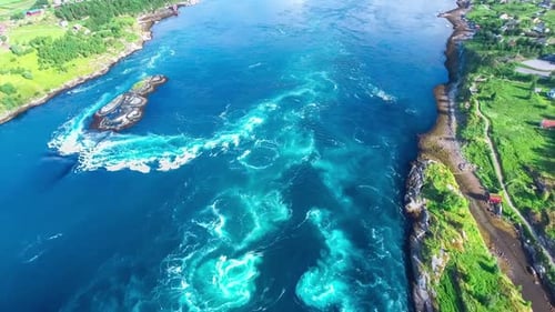 Whirlpools of the Maelstrom of Saltstraumen Nordland Norway