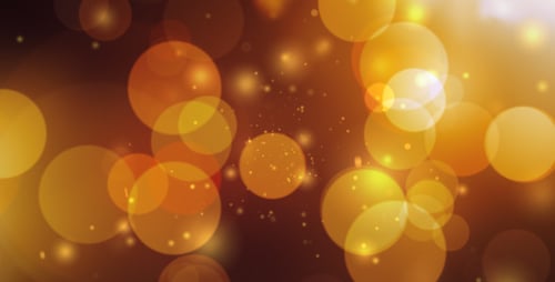 Abstract Golden Bokeh Lights Floating Loop Background