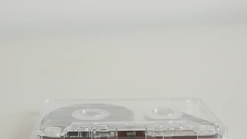 Retro compact audio cassette parts and detailed structure 4K 2160p 30fps UltraHD footage - Close-up