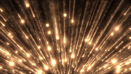 Elegant Gold Particle Streaks for Celebrations and Awards