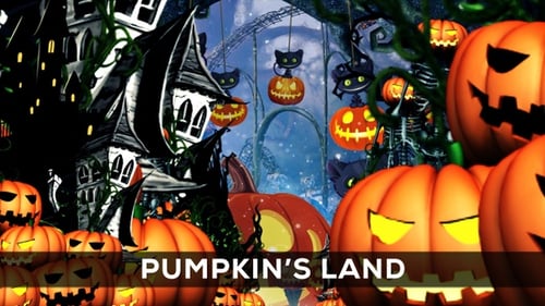 Spooky Halloween Animated Background with Pumpkins and Haunted Castle