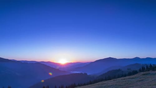 Sunrise over Mountain Range
