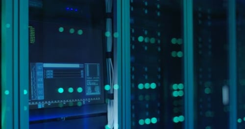 Close Up Shot of Server Racks