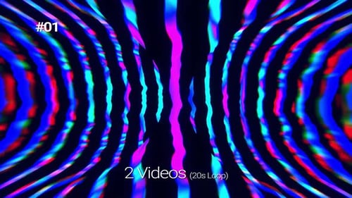 Psychedelic Glitch Wave Tunnel Loop Background