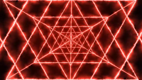 Amazing Red Fire Triangle Tunnel Animated Background