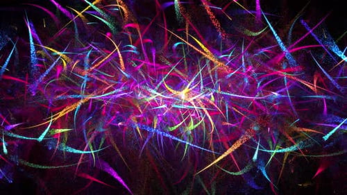 Colorful Dynamic String Particles Background - 4K