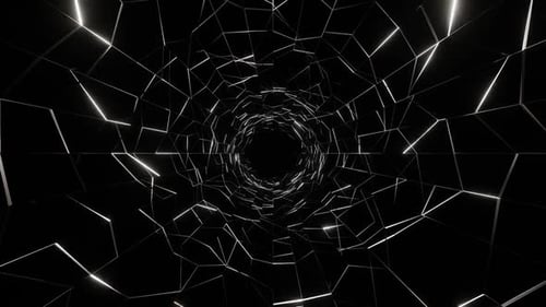 Digitaler HD-Blockchain-Tunnel | Hintergrundschleife zur Kryptowährungs-Netzwerktechnologie