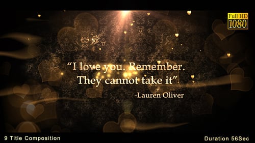 Romantic Title Sequence