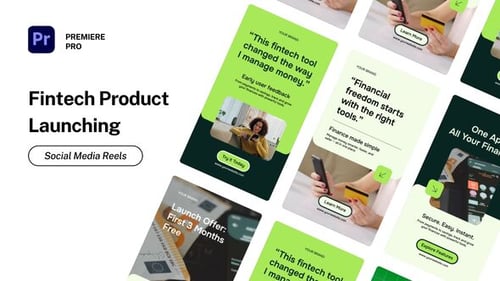 Modern Fintech App Promotion Social Media Reels Template