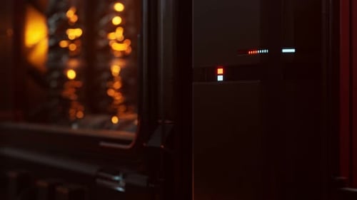 Futuristic Motion Background or Cyber Surface with Metal and Lights