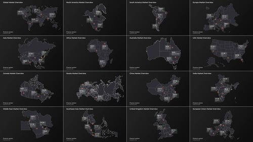 Animated World Map Infographics for Global Data Visualization