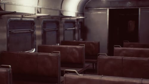 Intérieur de l'ancien train électrique soviétique