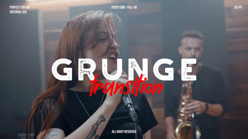 Dynamic Glitch and Grunge Video Transitions