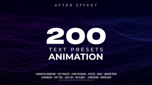 200 Text Animation Presets
