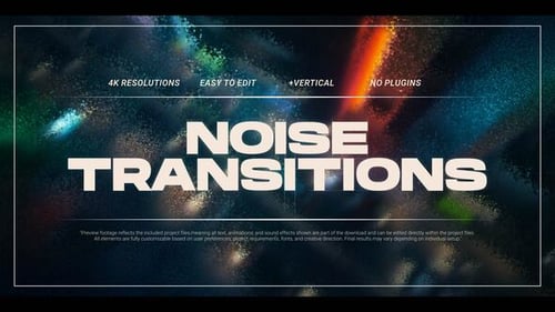 Abstract Noise Glitch Video Transitions Pack