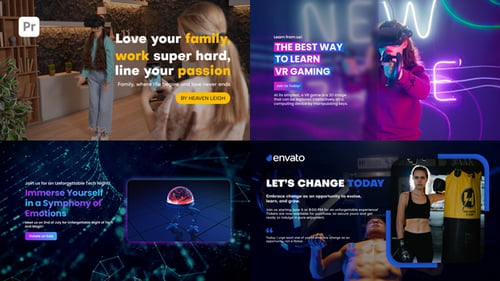 Dynamic Modern Glitch Title Slides for Business and Creative Presentations