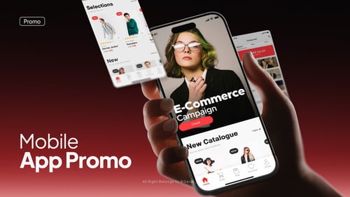 Modern App Promotion for Mobile with Dynamic Text and Phone Mockups