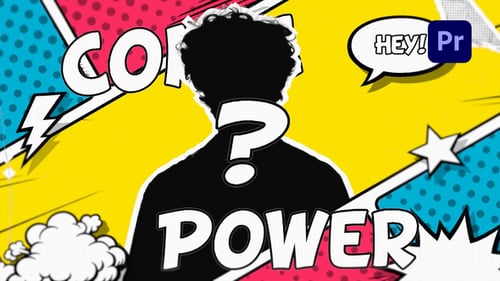 Pop Art Comic Style Dynamic Logo Intro & Hero Reveal
