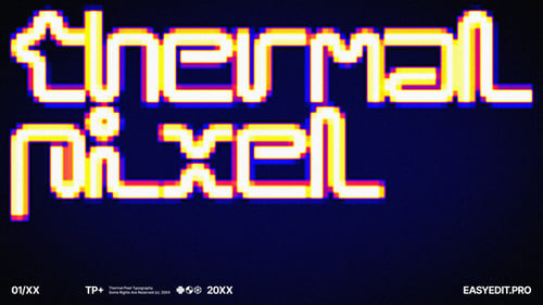 Thermal Pixel Typography | MOGRT
