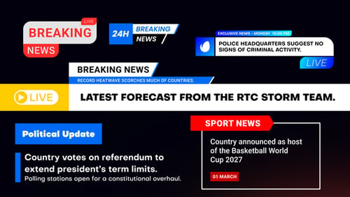 News headline,news lowerthird,news article and ticker - Mogrt