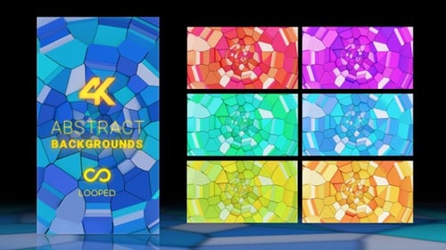 Animated Looping Geometric Abstract Backgrounds Pack